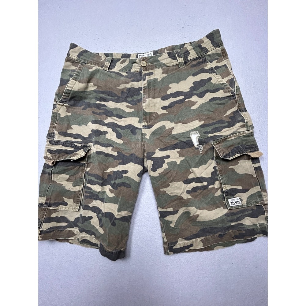 Pro Club Cargo Shorts 100% Cotton Camo 38 Mens